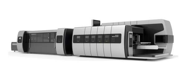 吸附上印式全自动高速印刷折叠粘箱机联动线